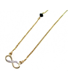 Necklace gold K14 'infinity'