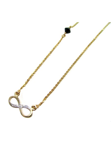 Necklace gold K14 'infinity'