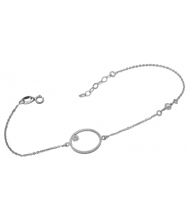 Bracelet Whitegold K14 'Circle'