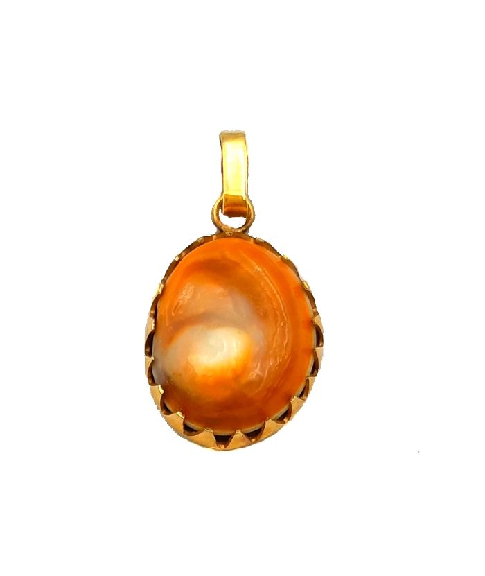 Necklace Gold K14  "Sea eye" handmade