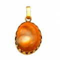 Necklace Gold K14  "Sea eye" handmade