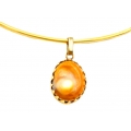 Necklace Gold K14  "Sea eye" handmade