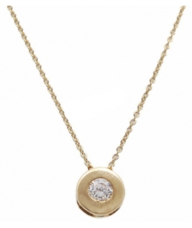 Necklace Gold K14 one stone