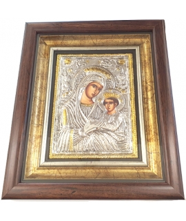 Silver 925° icon 'Mary' glass 28x32cm