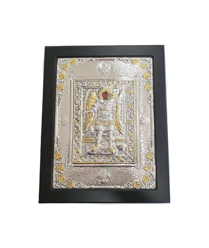 Silver icon 925° "Taxiarhis Michael" 30x40cm