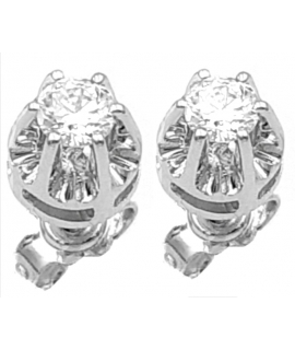Earrings Whitegold K18 with Diamonds 2