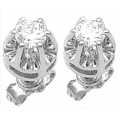 Earrings Whitegold K18 with Diamonds
