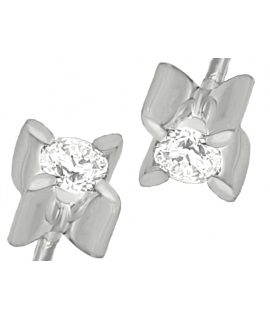 Earrings Whitegold K18 with Diamonds