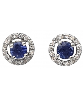 Earrings Whitegold K18 with Diamonds