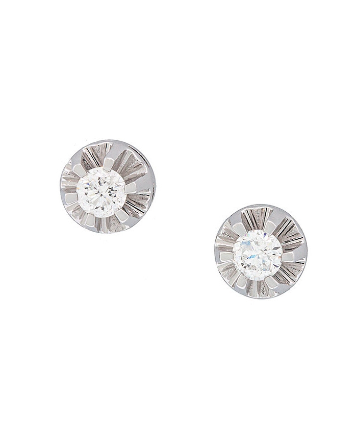 Earrings Whitegold K18 with Diamonds