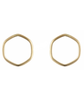 Earrings gold K14 "Circles"