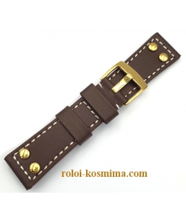 Λουράκι Δερμάτινο TZEVELION ART2844 GOLD καφέ 22mm 2