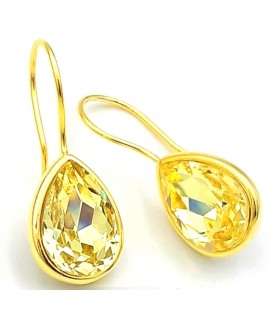 Earrings Silver Hanging "Tear"