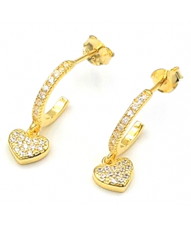 Earrings Silver 925° "Heart" ΣΚ3486