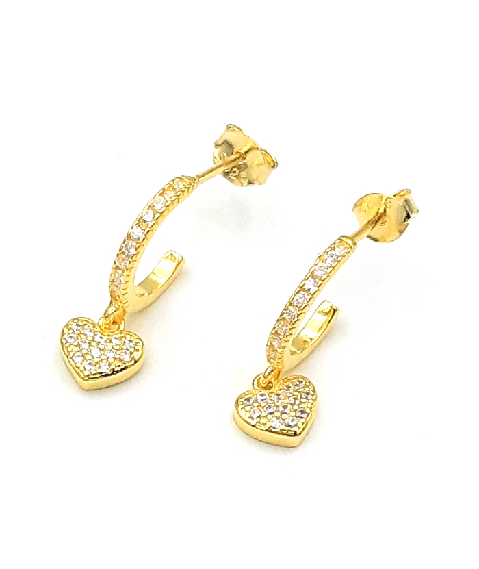 Earrings Silver 925° "Heart" ΣΚ3486