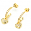Earrings Silver 925° "Heart" ΣΚ3486