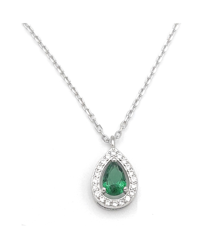 Necklace Silver Rozeta with Rubin