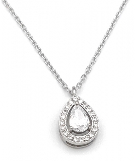 Necklace Silver Rozeta with Rubin
