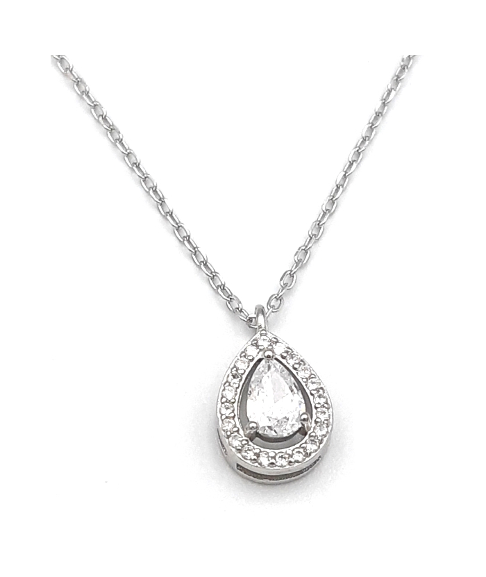 Necklace Silver Rozeta with Rubin