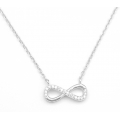 Necklace Silver "Infinity and eye" Rosegold