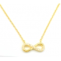 Necklace Silver "Infinity and eye" Rosegold
