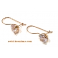 Σκουλαρίκια Χρυσά Κρεμαστά με zircon 12mm