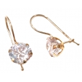 Earrings gold Hoop K14 zircon 12mm