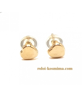 Earrings gold K14 "Hearts" 2