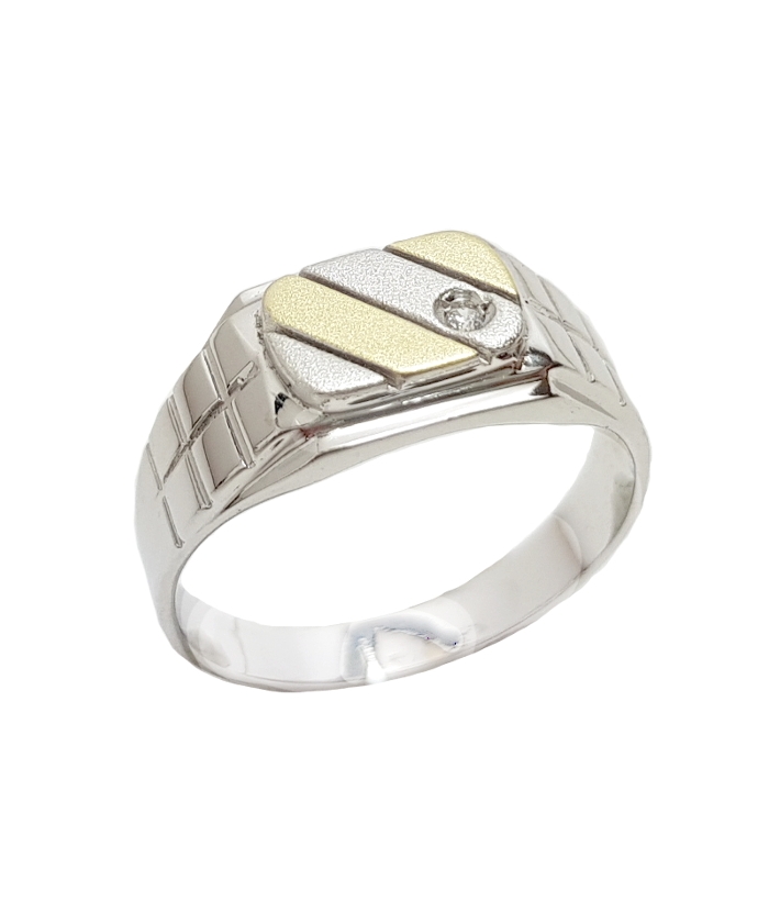Ring Man's Whitegold K14
