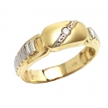 Ring Man's gold K14 with whitegold type Rolex