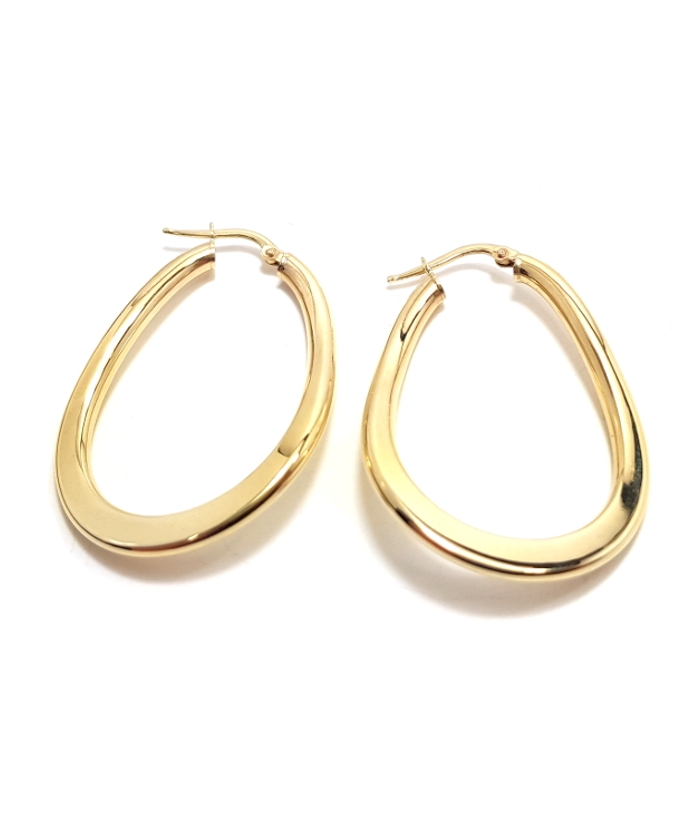 Earrings hoop gold K14