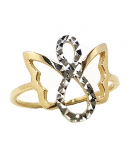 Ring gold K14 "Butterfly"