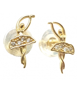 Earrings gold K14 "Dancer"