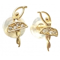 Earrings gold K14 "Dancer"