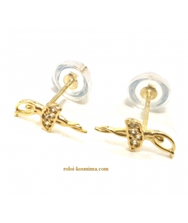 Earrings gold K14 "Dancer" 2