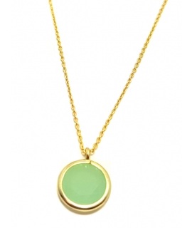 Necklace Silver-goldplated "Apatite"