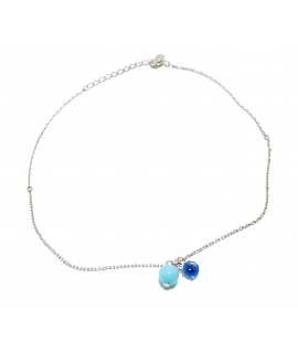 Bracelet anklet with ball & eye 2
