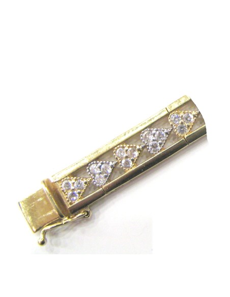 Bracelet gold K14 'Hearts'