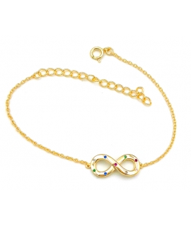Bracelet Silver 925°  "Infinity" goldplated 2