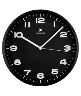 Ρολόι Τοίχου Just Minute 00875 Πλαστικό μαύρο 29cm Αθόρυβο