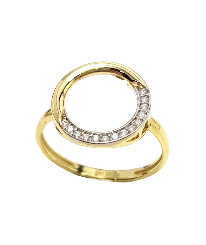 Ring gold K14 "Circle"