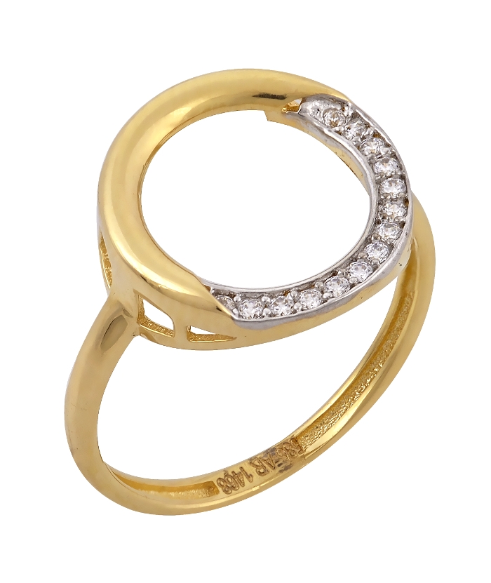 Ring gold K14 "Circle"