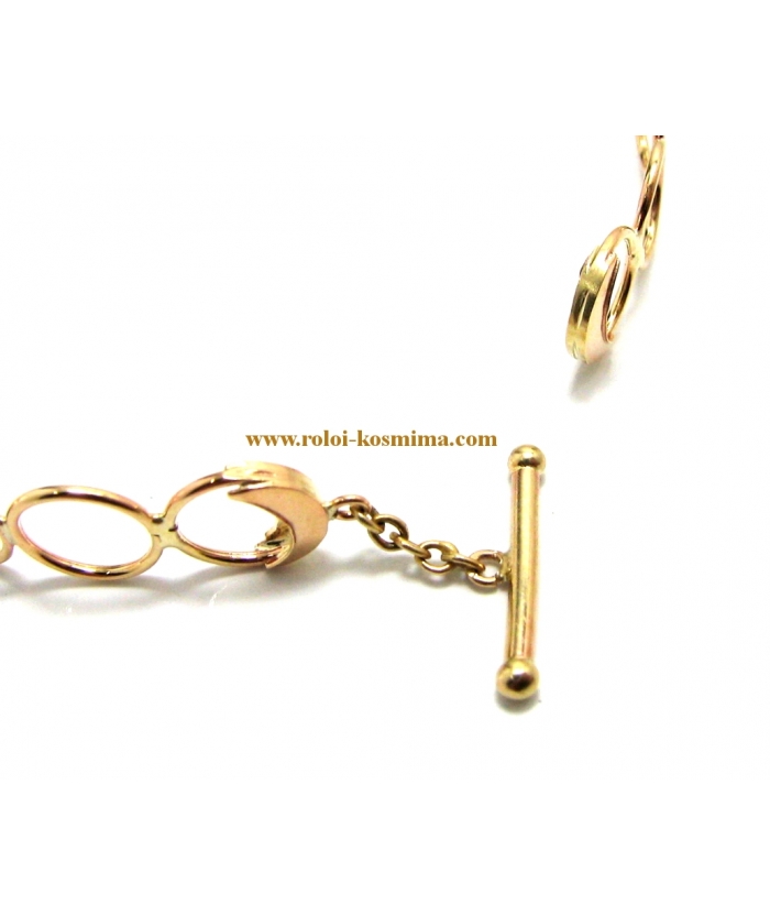 Bracelet gold K14 "Circles"