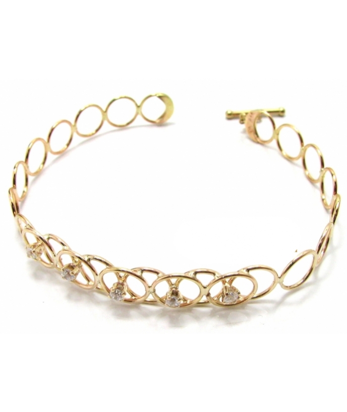 Bracelet gold K14 "Circles"
