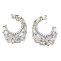 Earrings Silver "Circle with zircons"