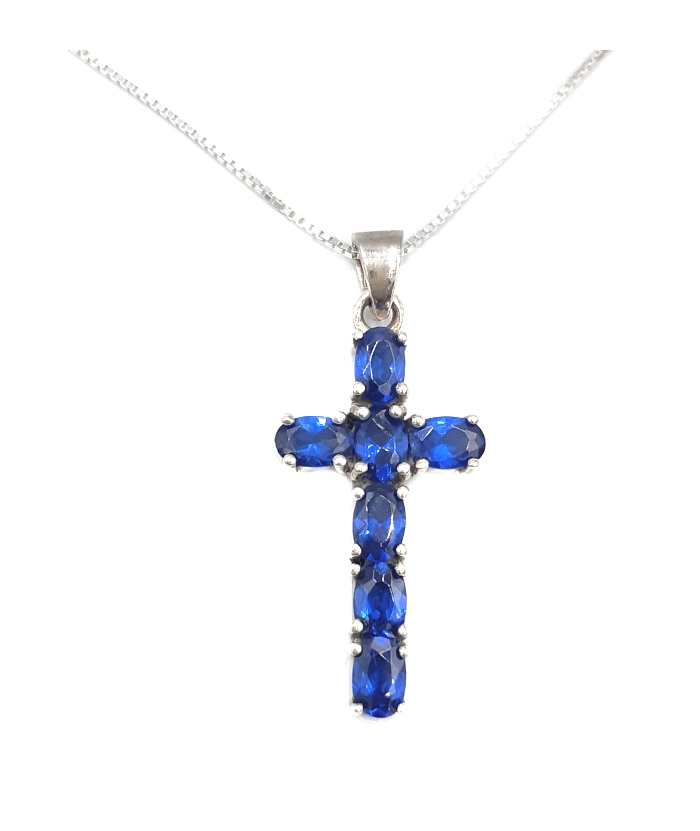 Cross Silver "Line zircons"