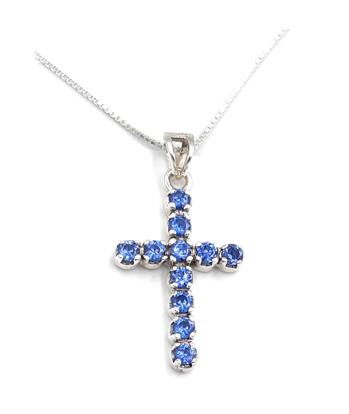 Cross Silver "Line zircons"