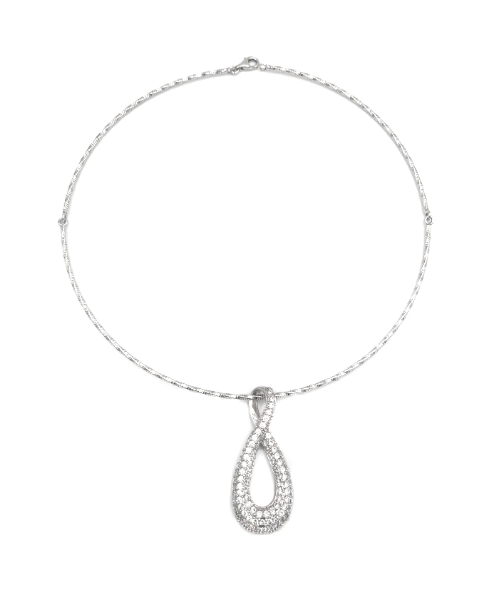 Necklace Silver Heart shiny