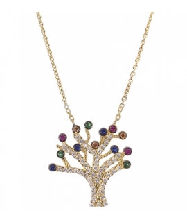 Necklace Gold K14 "Tree of life"