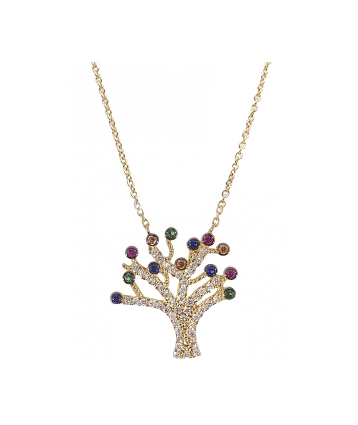 Necklace Gold K14 "Tree of life"